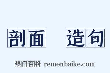 剖面圖造句是什么意思的图片